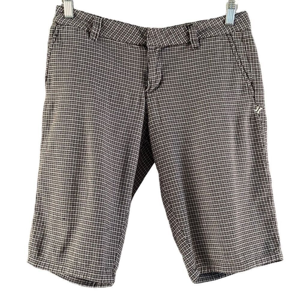 Hurley Plaid Embroidered Bermuda Shorts 7